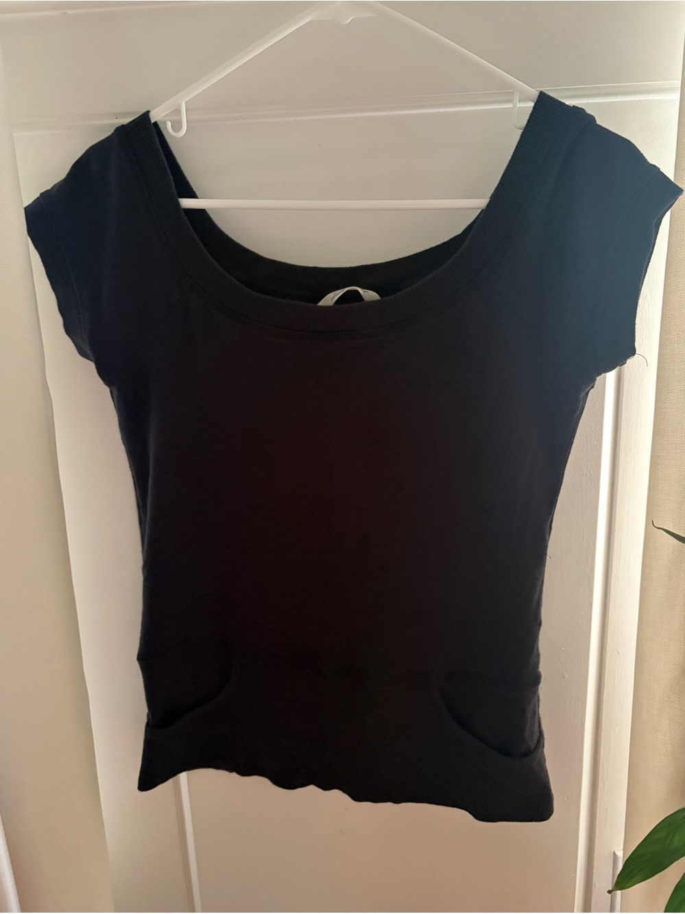 Derek Heart Black Shirt Front Pocket Juniors Size L